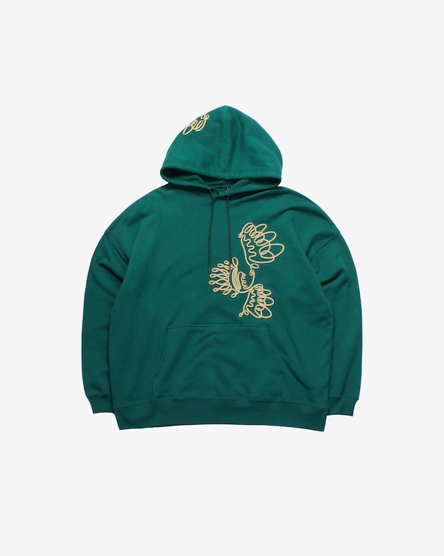 Cord embroidery Hoody-green <LSD-BC1T1>