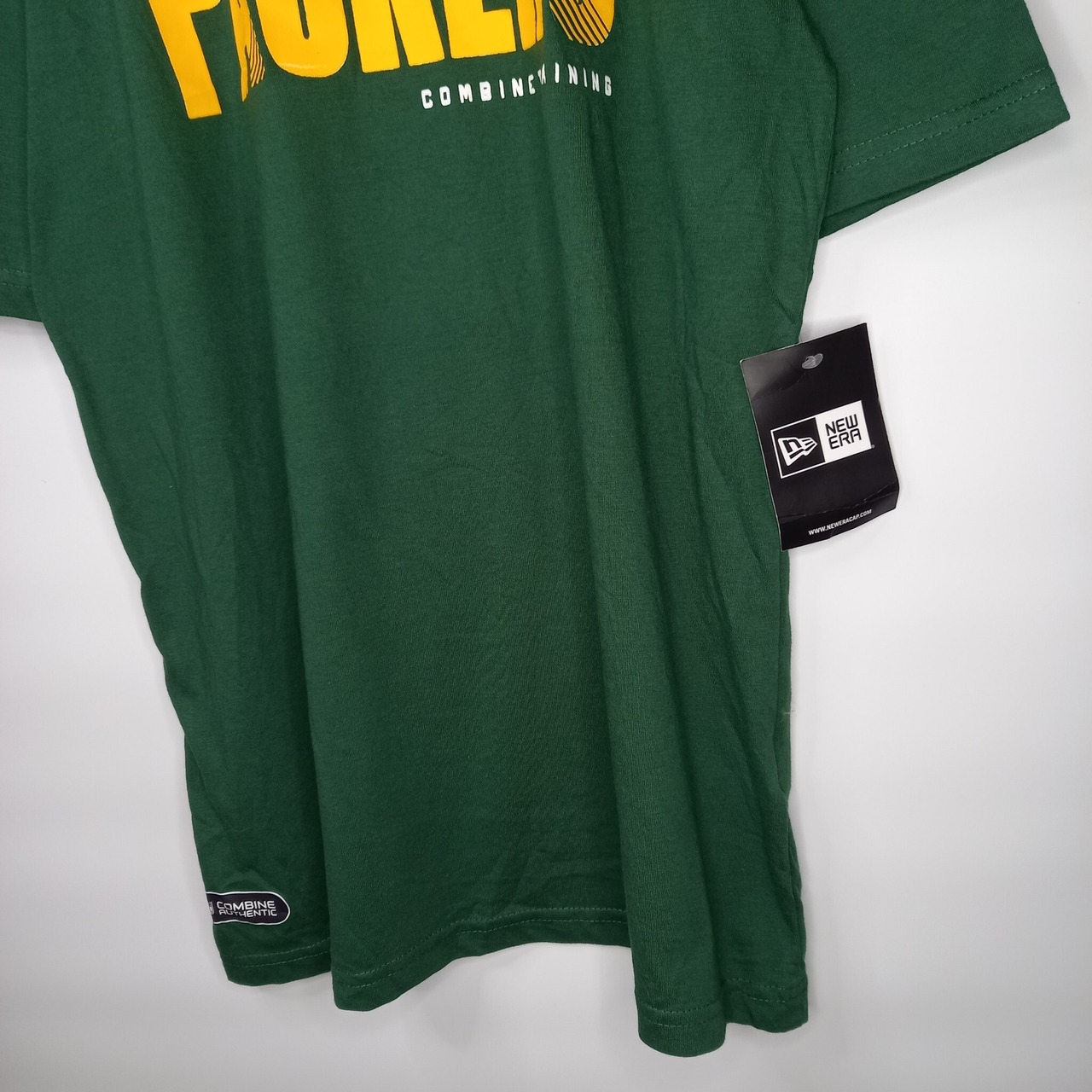 ニューエラ　クルーネック　フットボールTシャツ　パッカーズ　ビッグロゴ　緑