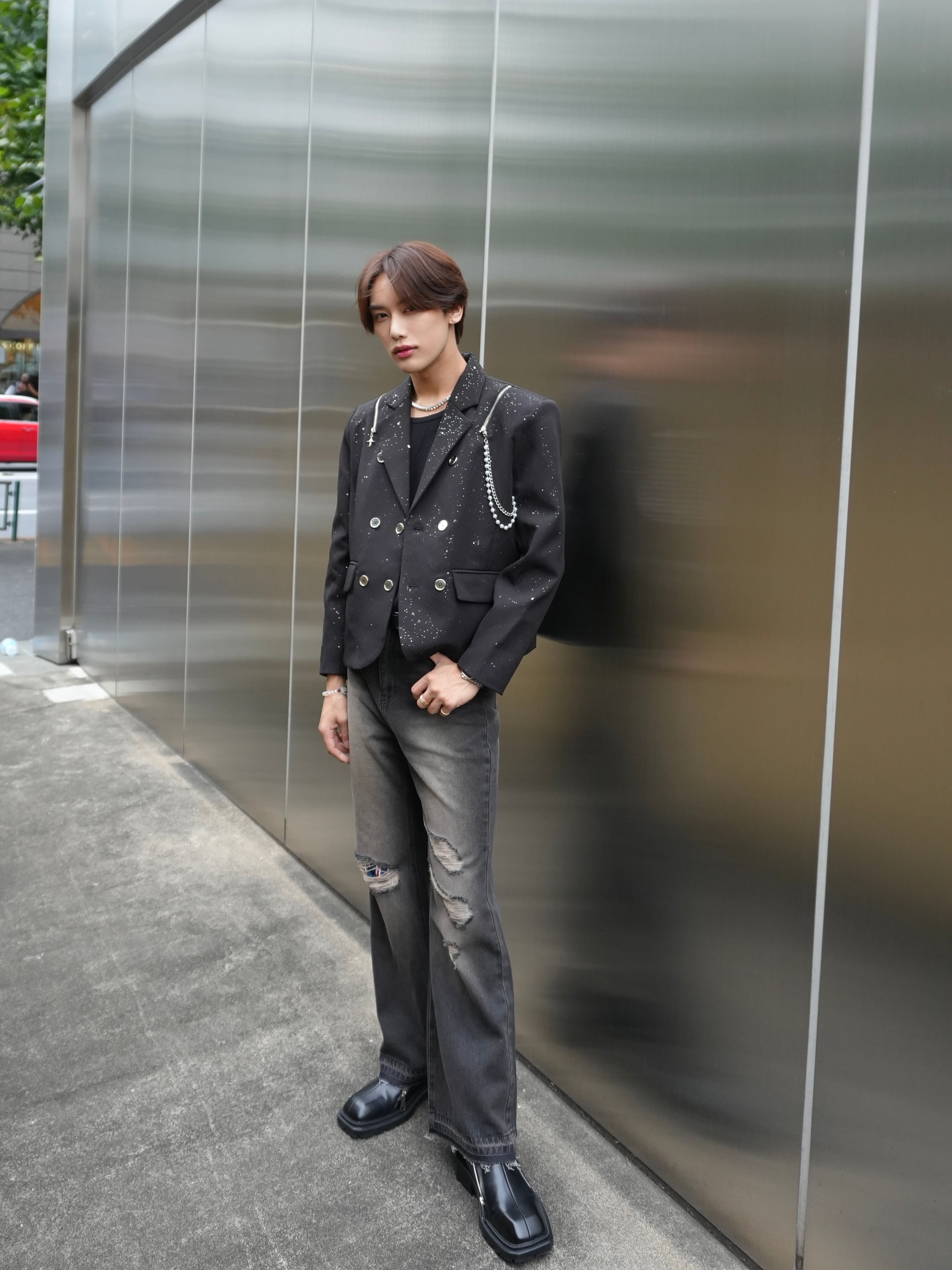 ALUDE SELECT】both shoulder short jacket | 【ALUDE】韓国メンズ