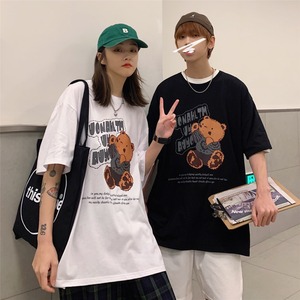 【韓国通販 dgo】round neck bera design T-shirt 4colors（unisex）（B1084）