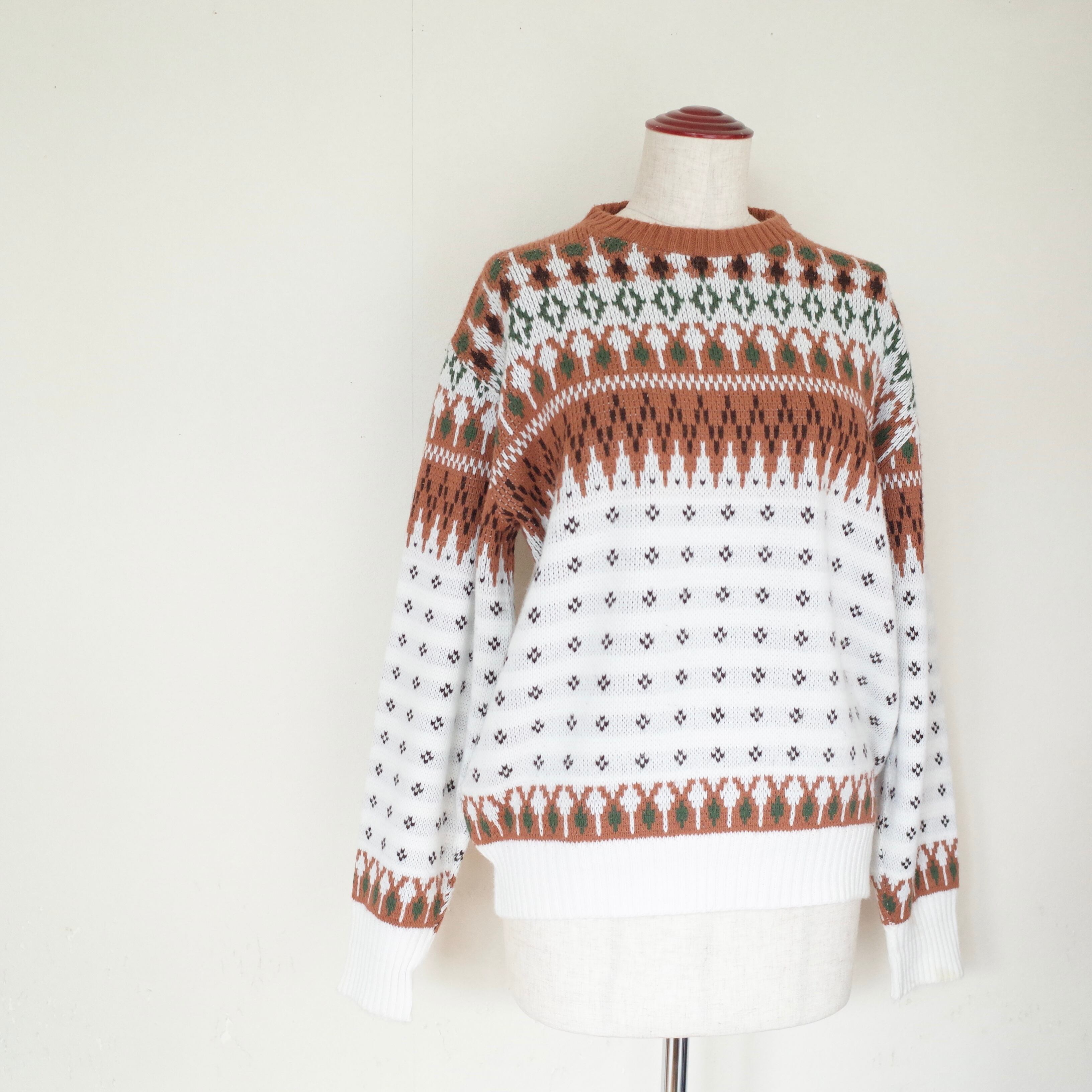 50s Jersilcl fair isle cotton sweater