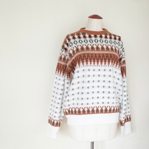 50s Jersilcl fair isle cotton sweater