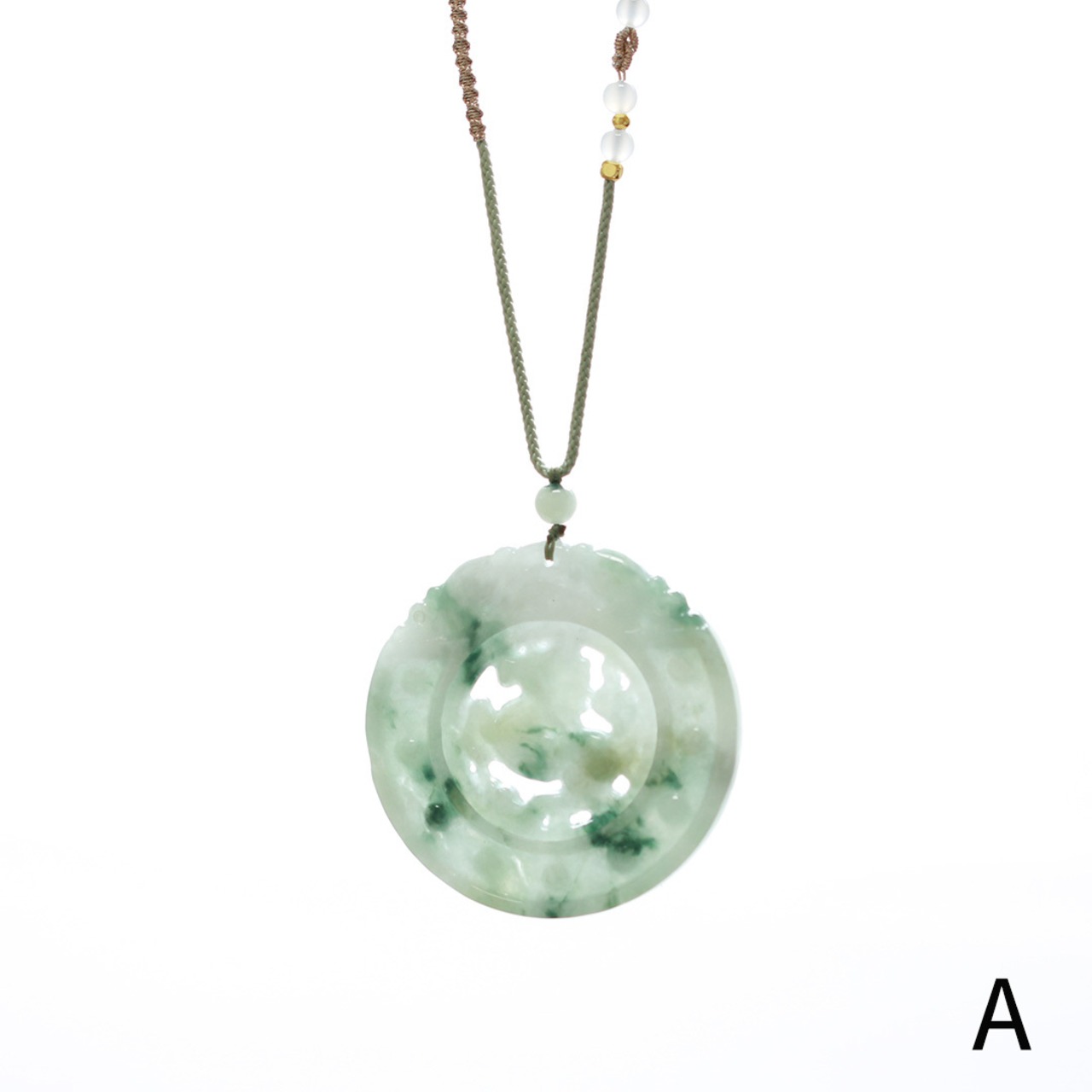 Horse Carving 翡翠ネックレス A貨翡翠 jd_ne1299