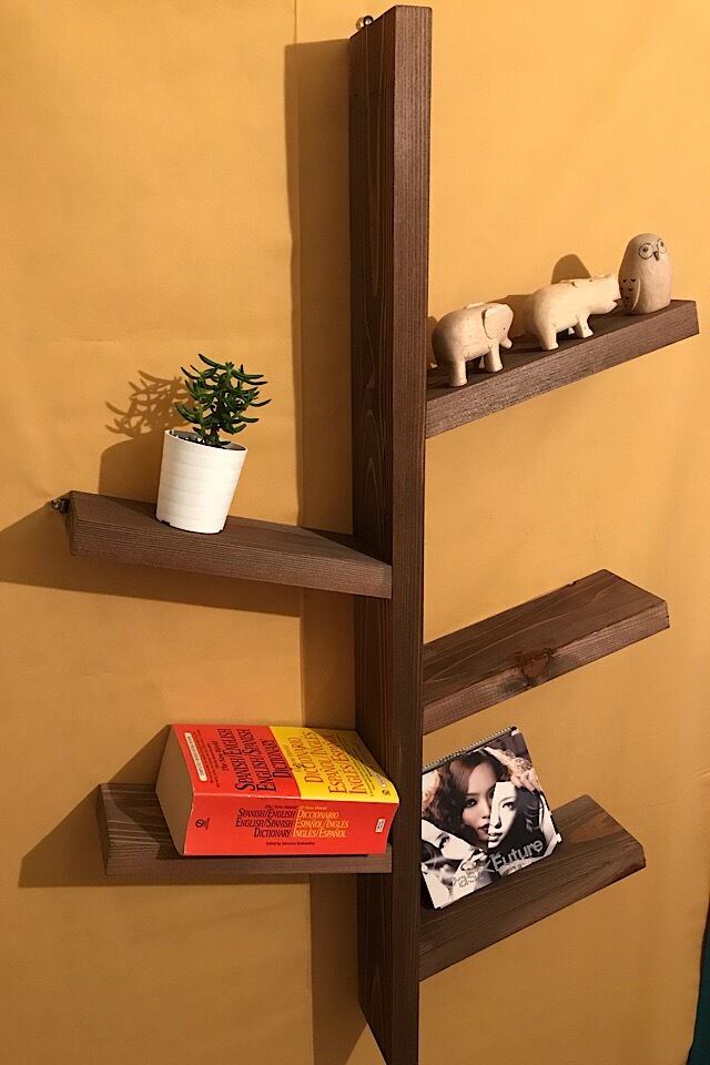 送料無料】 ウォールシェルフ ツリー スギ ナチュラル www.disdukcapil