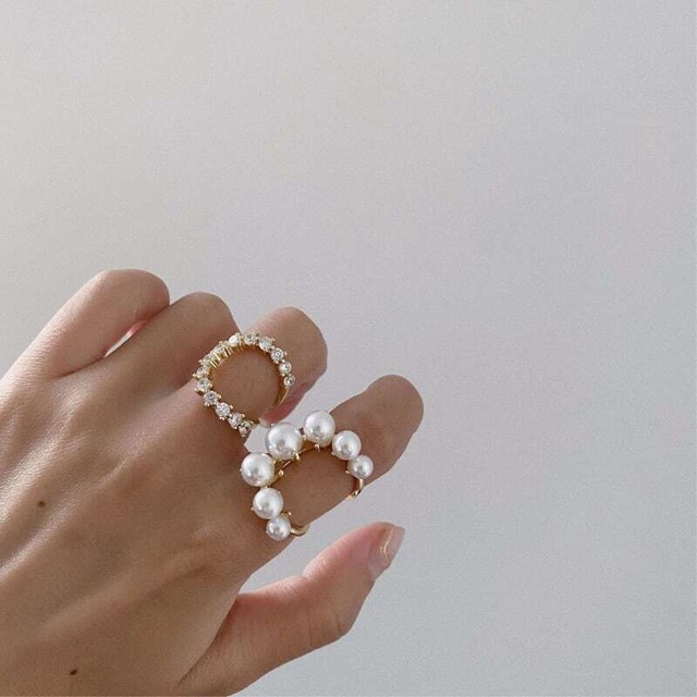 PEARL TWIST RING ＆ BIJOU OPEN RING