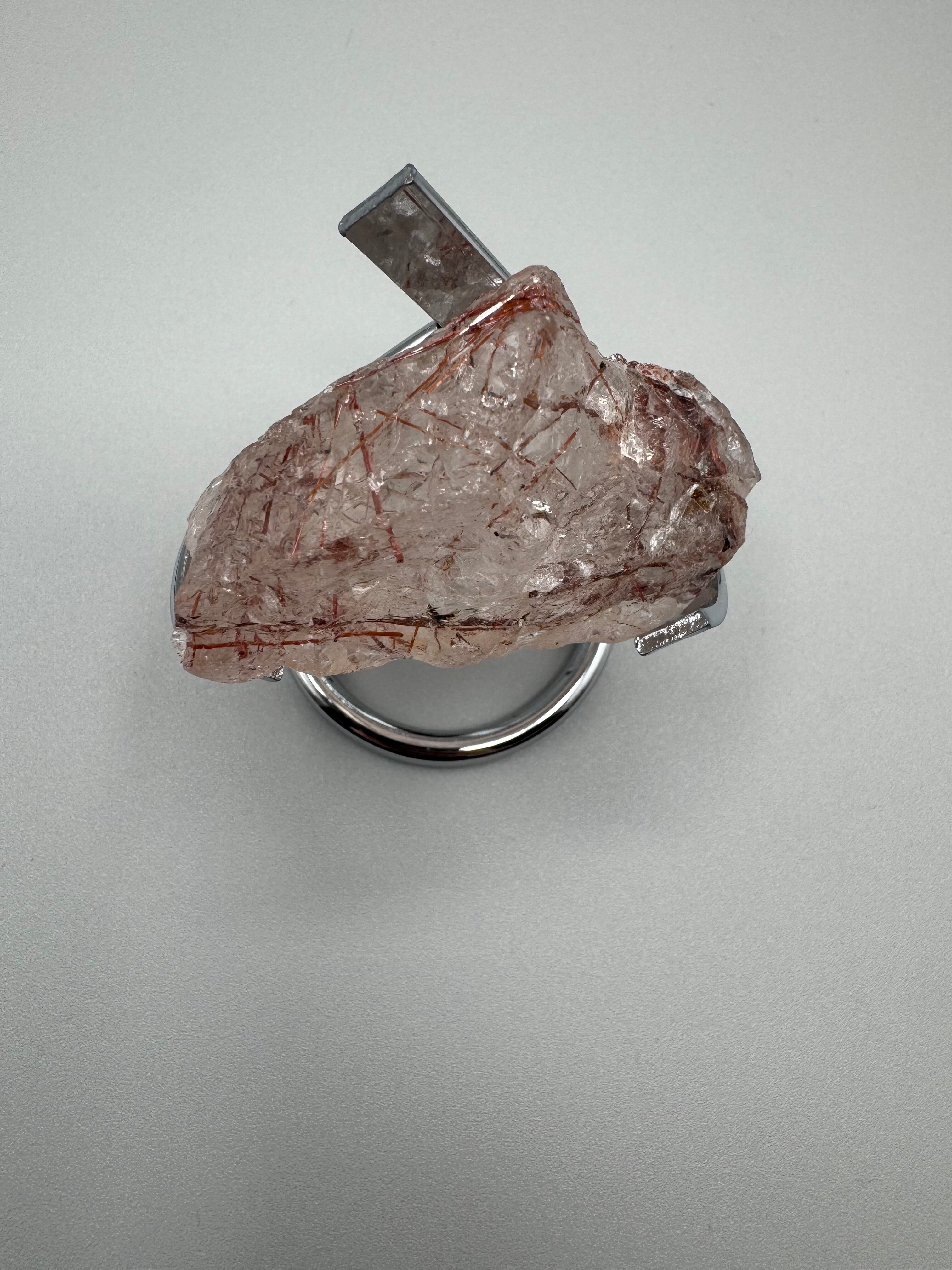 天然石インテリア】レッドルチルクォーツ原石｜Rutile Quartz Red