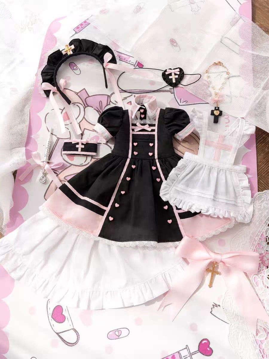 全3色!数量限定!セット! ナース 看護婦 衣装 洋服 服 コスプレ アウトフィット 熊妹 兔妹 ワンピース ドレス BJD 1/4 球体関節人形 MDD KUMAKO MSD DOLL ドール用 | miodollmio 全3色!数量限定!セット! ナース 看護婦 衣装 洋服 服 コスプレ アウトフィット 熊妹 兔妹 ワンピース ドレス BJD 1/4 球体関節人形 MDD KUMAKO MSD DOLL ドール用 | miodollmio