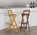 折りたたみ バースツール 無垢材 木製 ハイチェア カウンターチェア ダイニングチェア モダン ミニマリスト 省スペース コンパクト 天然木 ナチュラル 軽量 持ち運び 収納便利 シンプル おしゃれ インテリア 家庭用 カフェ風