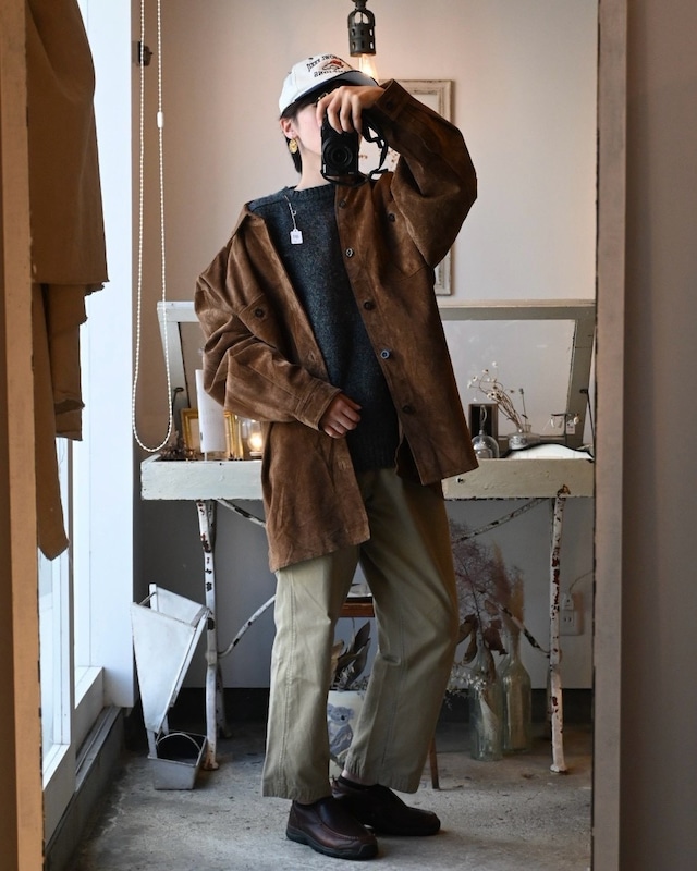1990’s CLAIBORNE Lether Shirt Jacket/L