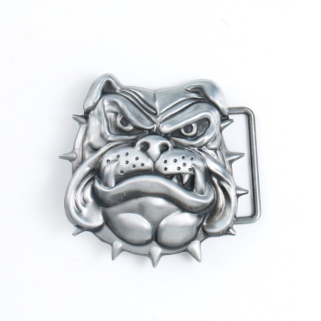 3D bulldog dog animal head metal belt buckle