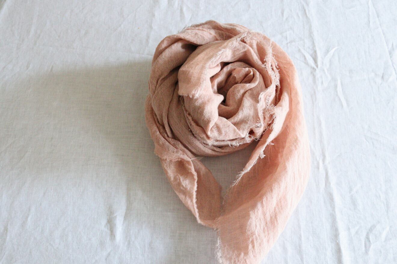 casane リネンウールストール 小