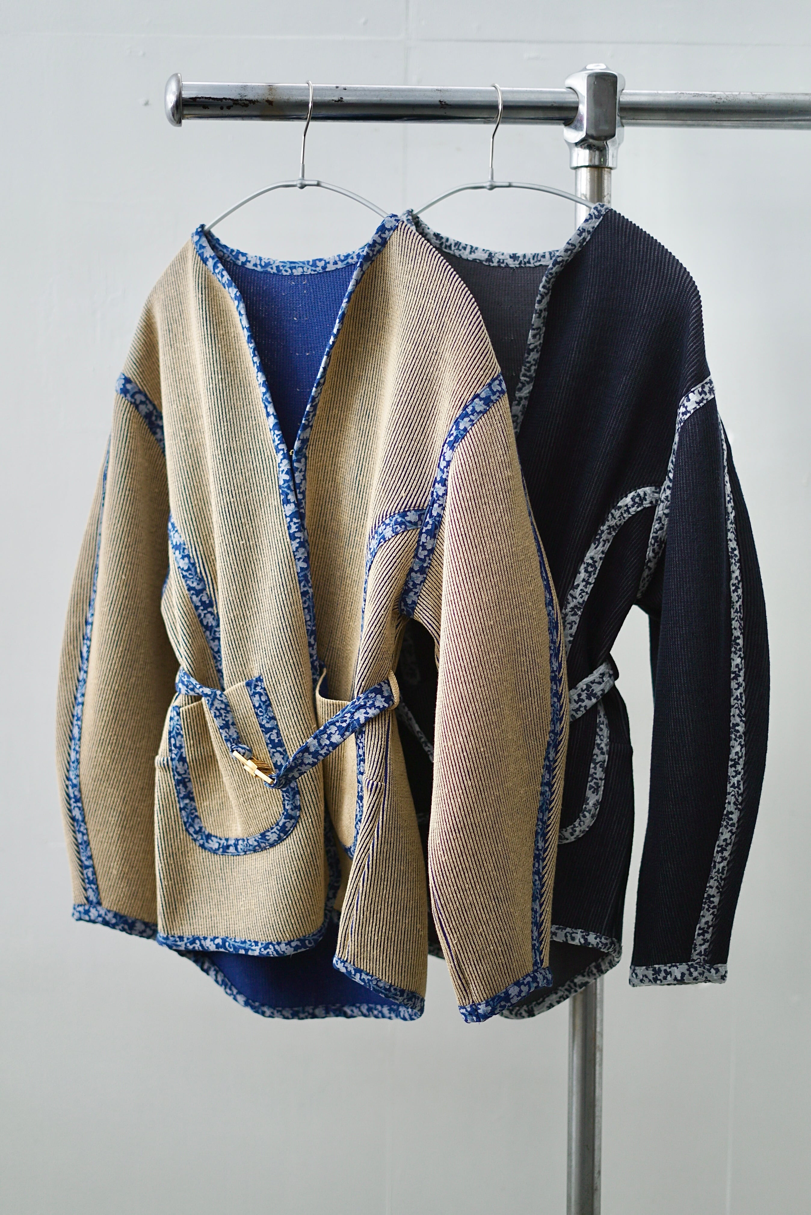 Mame Kurogouchi / Double Face Floral Detail Knitted Jacket ( BEIGE  