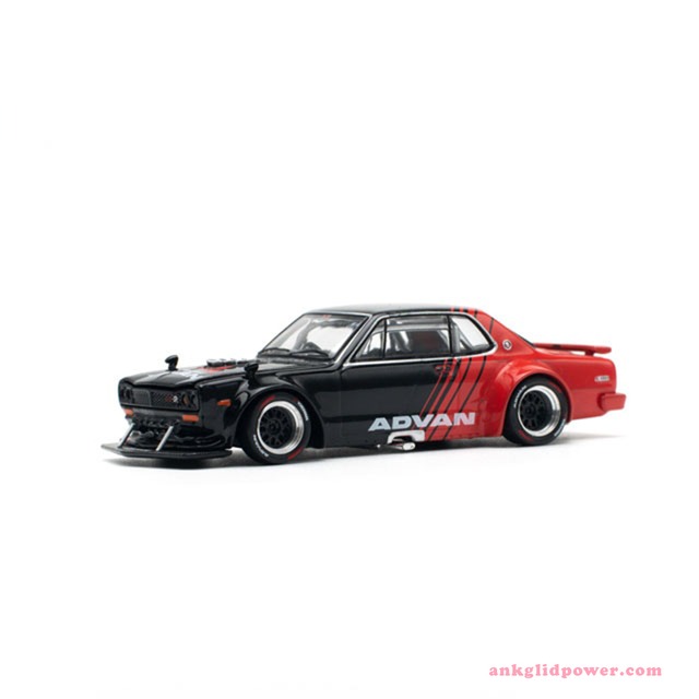 POP RACE 1/64 SKYLINE GT-R V8 DRIFT (HAKOSUKA) ADVAN LIVERY [ポップレース]