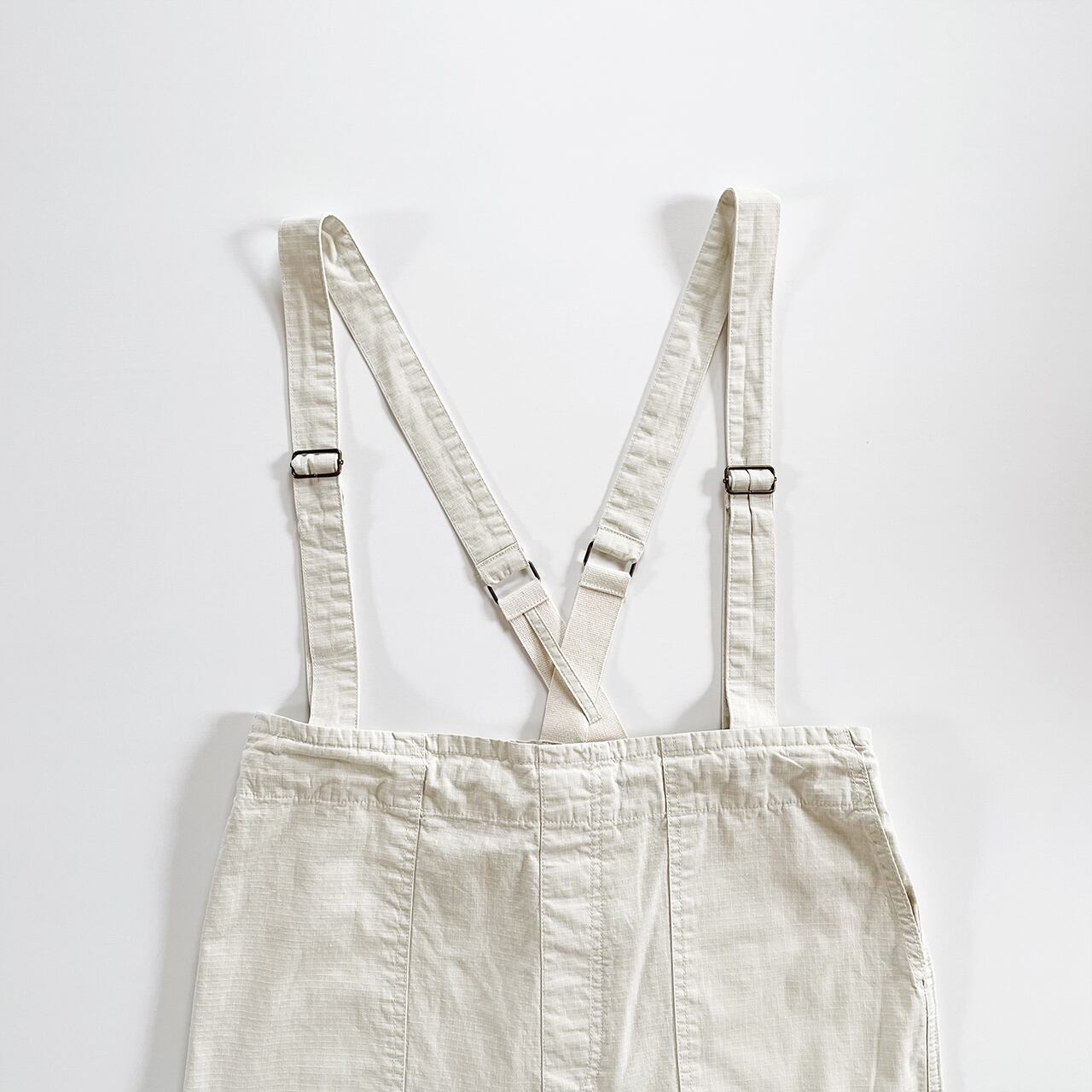 Ripstop suspenders pants (light-beige)