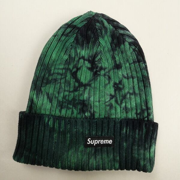 Supreme 24SS Overdyed Beanie 新品 黒 緑