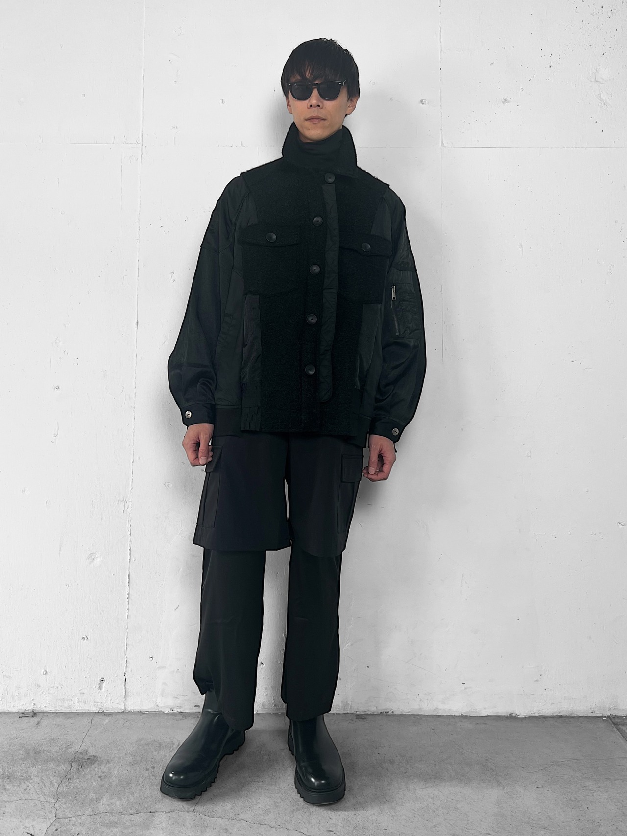 "再構築" Wool Touch Jacket×MA-1×Satin Blouson - 12