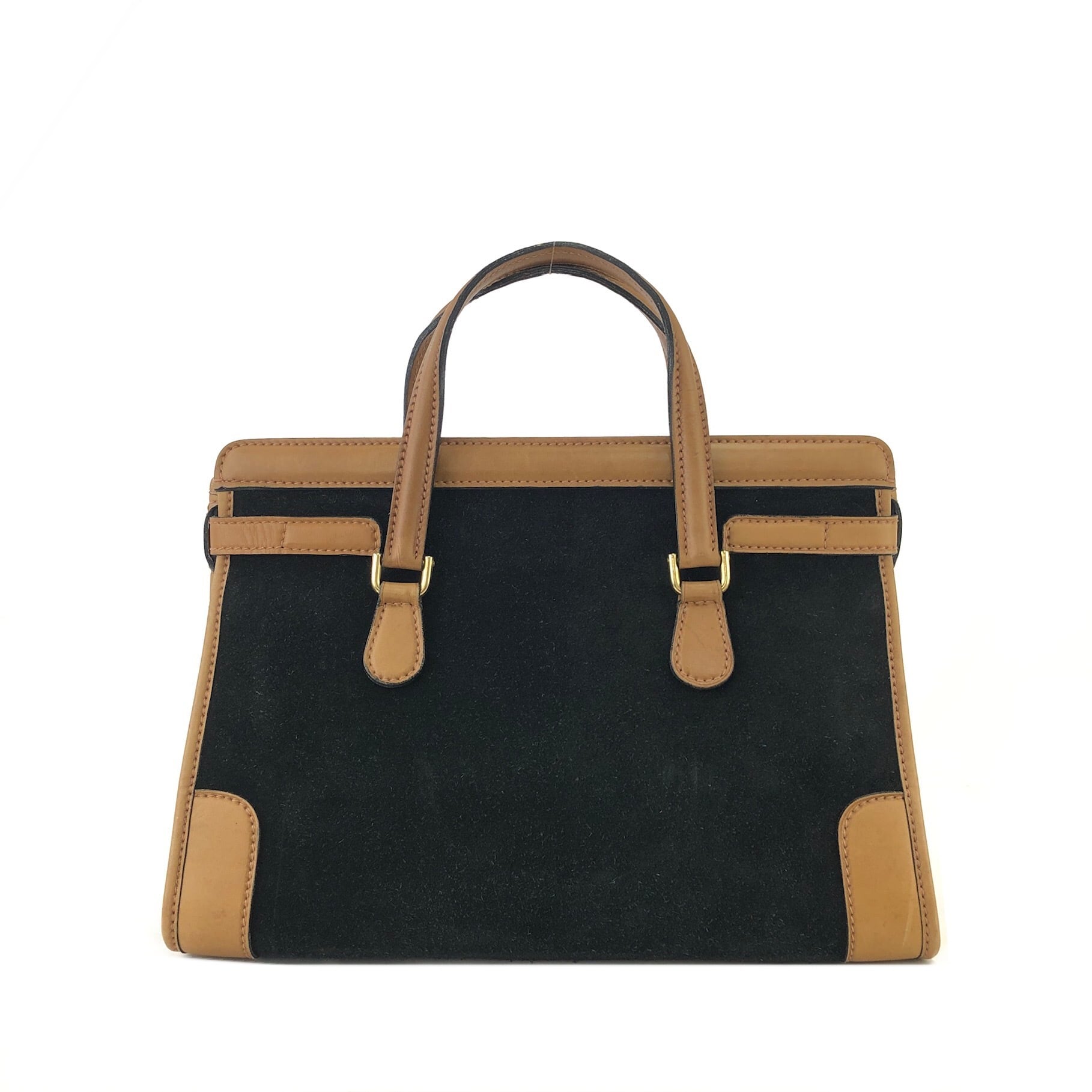 GUCCI グッチ ターンロック スエード バーキン型 ハンドバッグ GUCCI グッチ ターンロック スエード バーキン型 ハンドバッグ