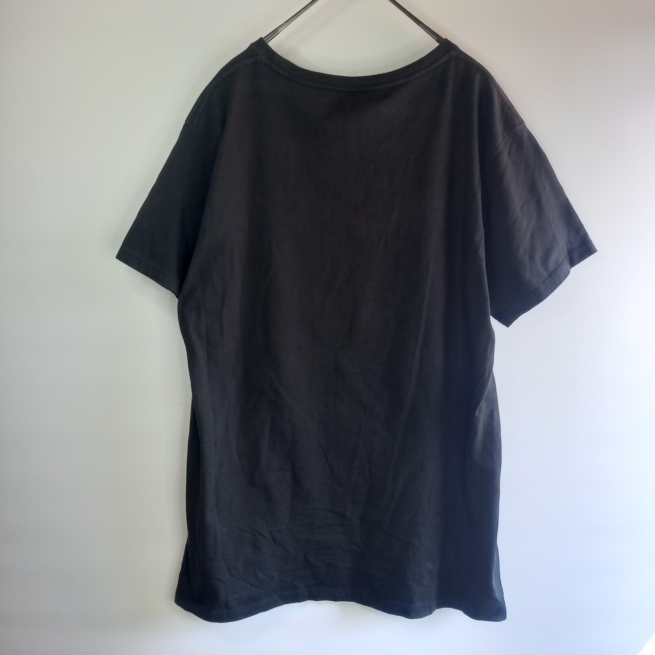 ディズニー　ライオンキング　クルーネック　カットソー　半袖　ビッグロゴ　黒　L