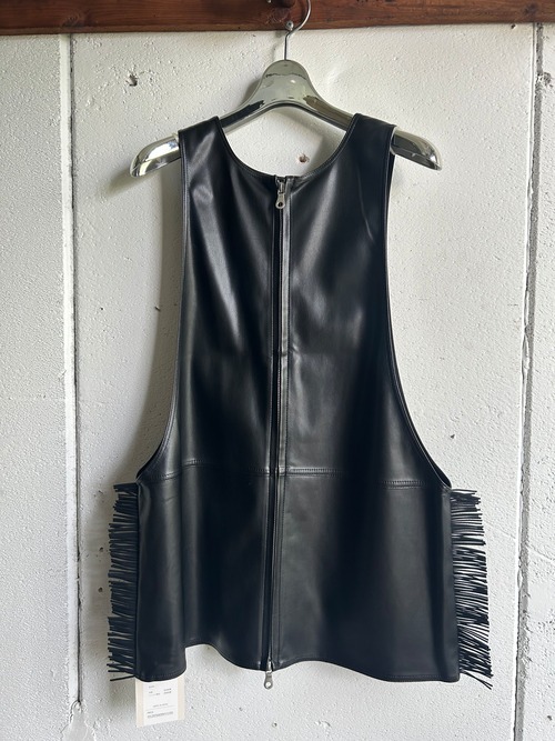 POI  fake leather vest