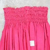 フラダンス 衣装 パウスカート アロハエミカ ピンク系 Aloha Emika 日本製 シングル プルメリア柄 かわいい 華やか 鮮やか 明るい ラブリー 白 ハワイアン アロハ ハワイアンプリント フラ ダンス レッスン 練習 ホワイト系 おしゃれ