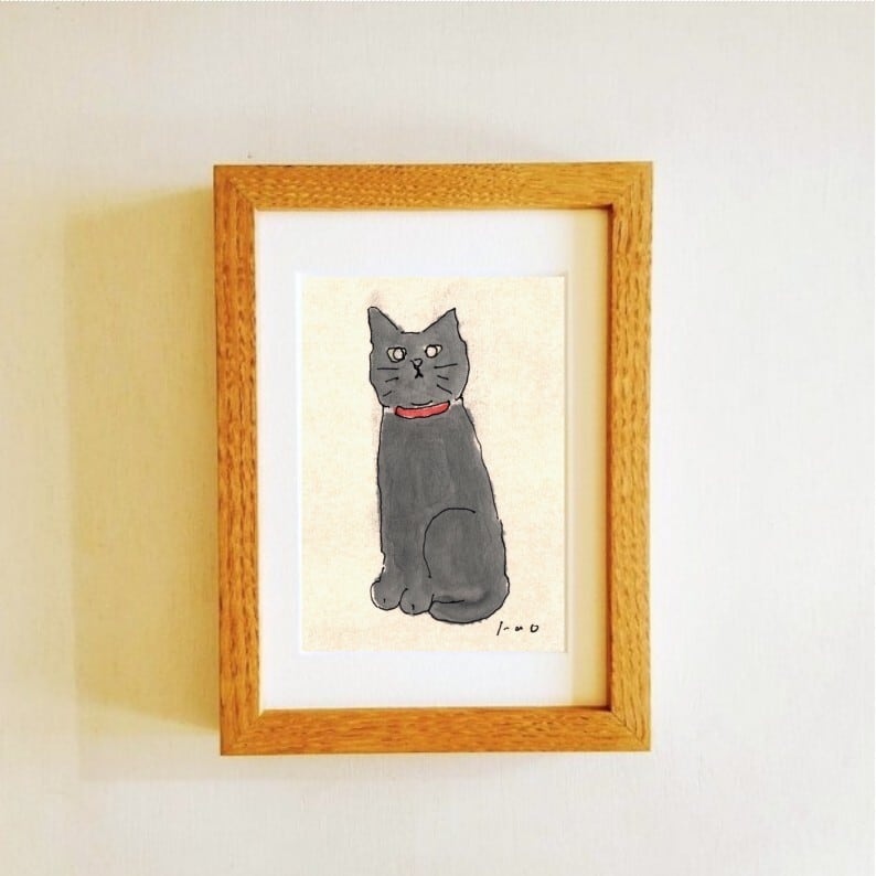 プルメリア 原画 ※木製額縁入り(2Lサイズ）花の絵・イラスト