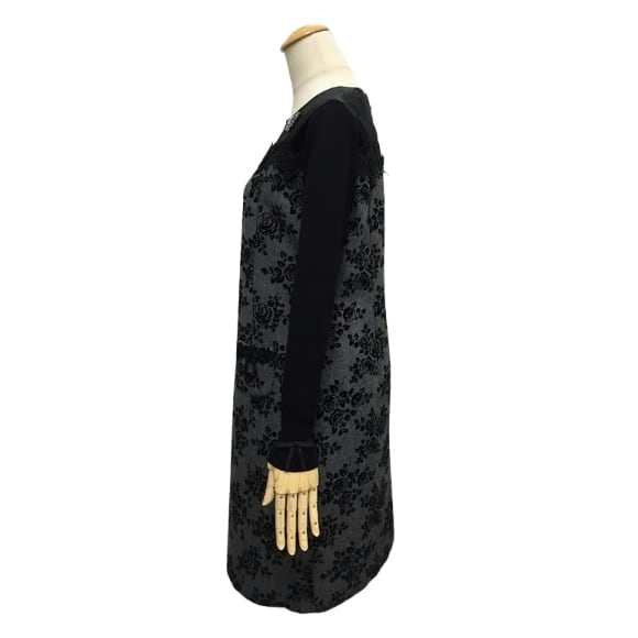 スーパービューティー ワンピース フロッキー ベロア 切替 2426022