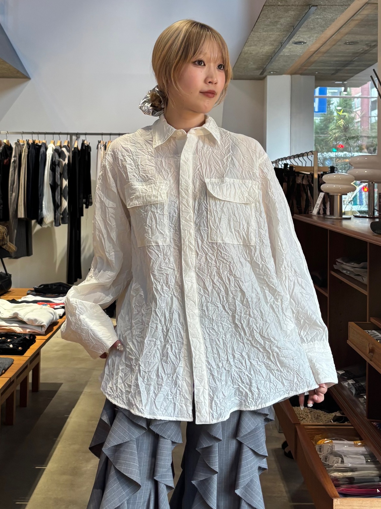 【26AW | WOMEN】BELPER  ベルパー / シャツ / ROUNDED WRINKLE SHIRT 2514-1126C - 9