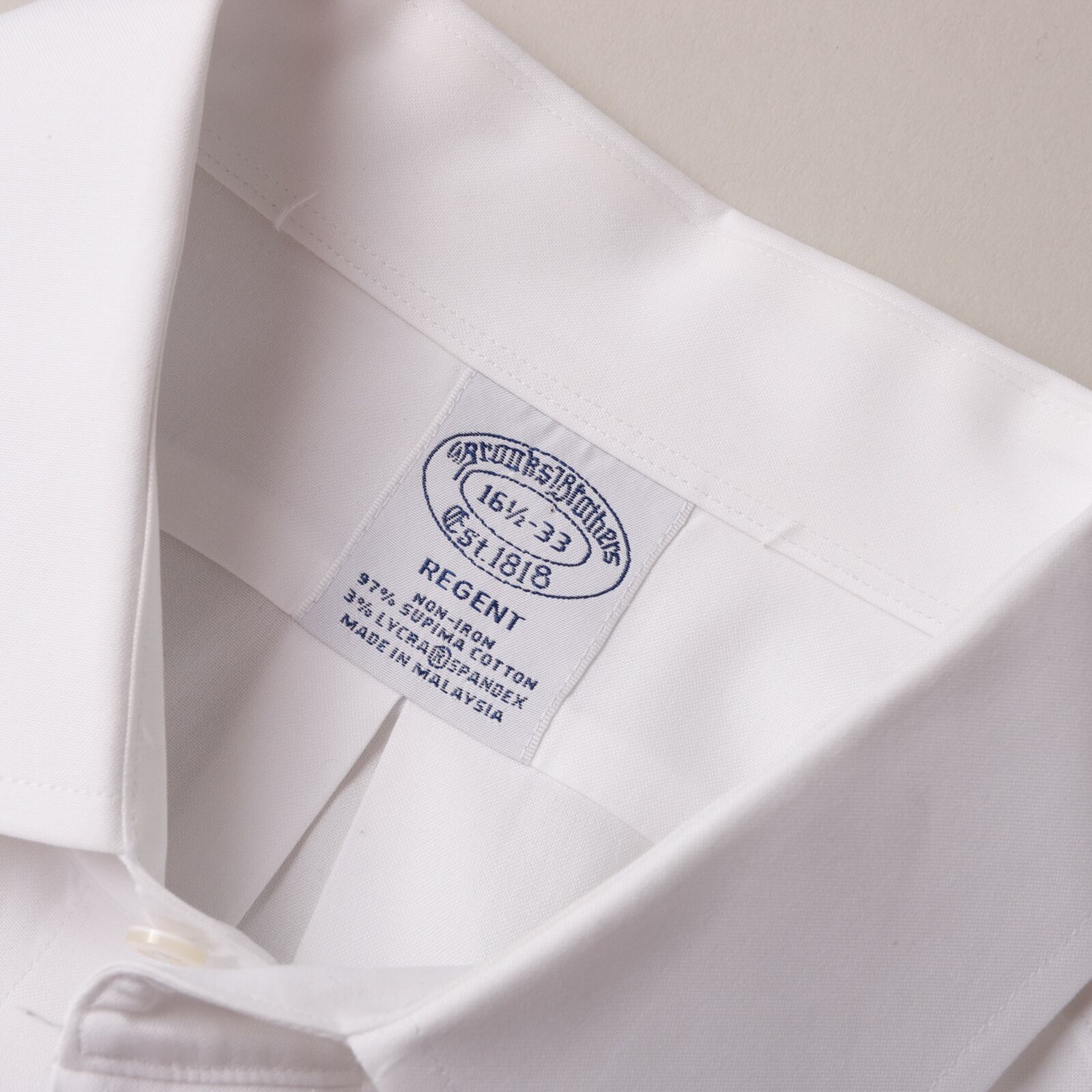 極美品】BROOKS BROTHERS B.D. cotton Shirt White big size