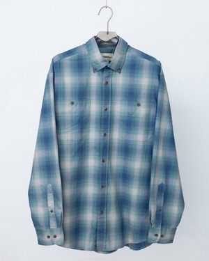 ombre check cotton shirt