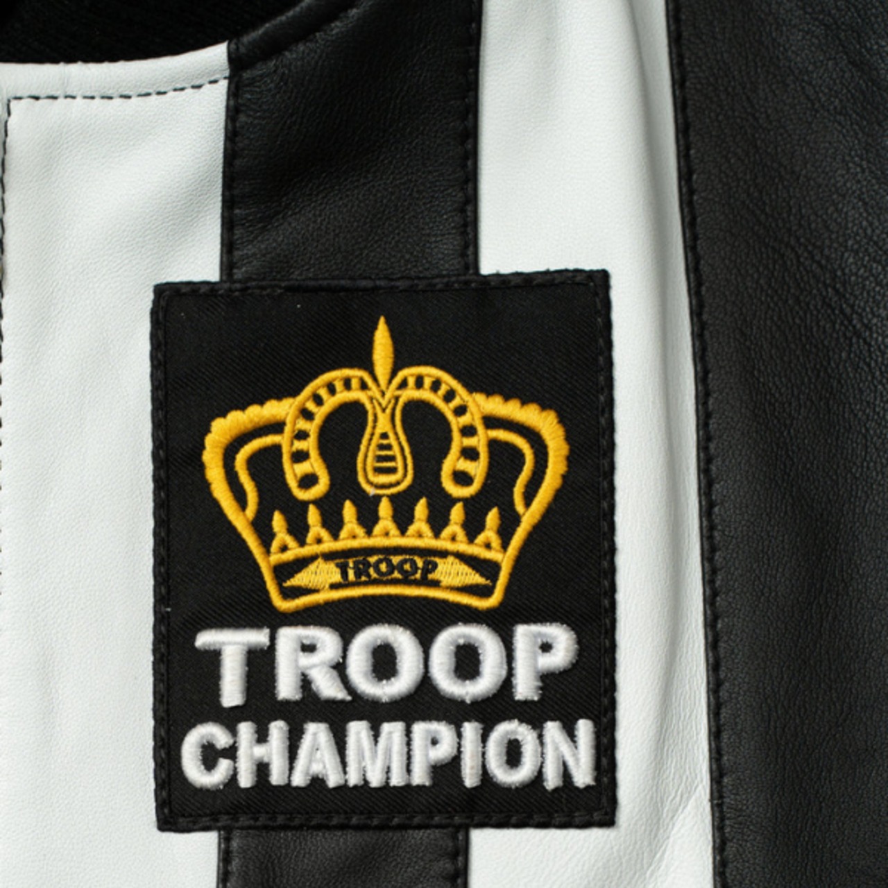 TROOP「"Champion" Leather Jacket Black×White」 - 9