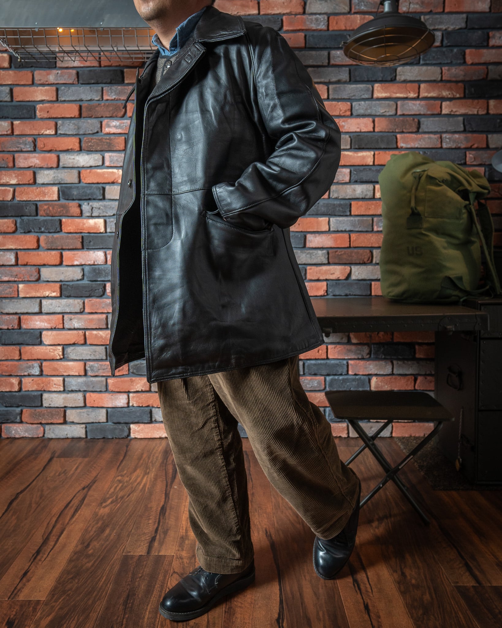 DEADSTOCK】French Army Leather Fireman Jacket フランス軍