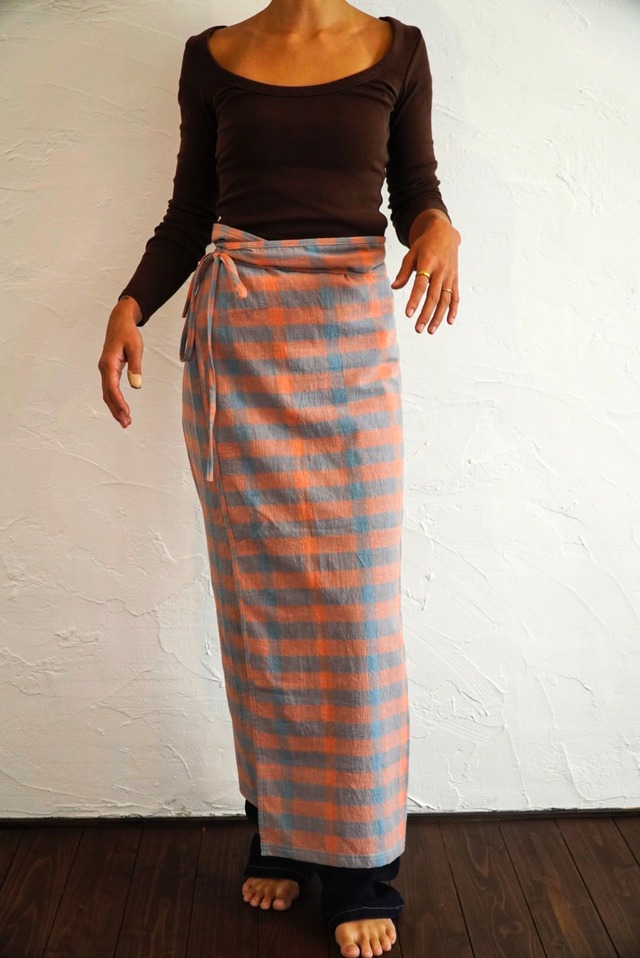 Organic Handloom Wrap Skirt — Kutch Check