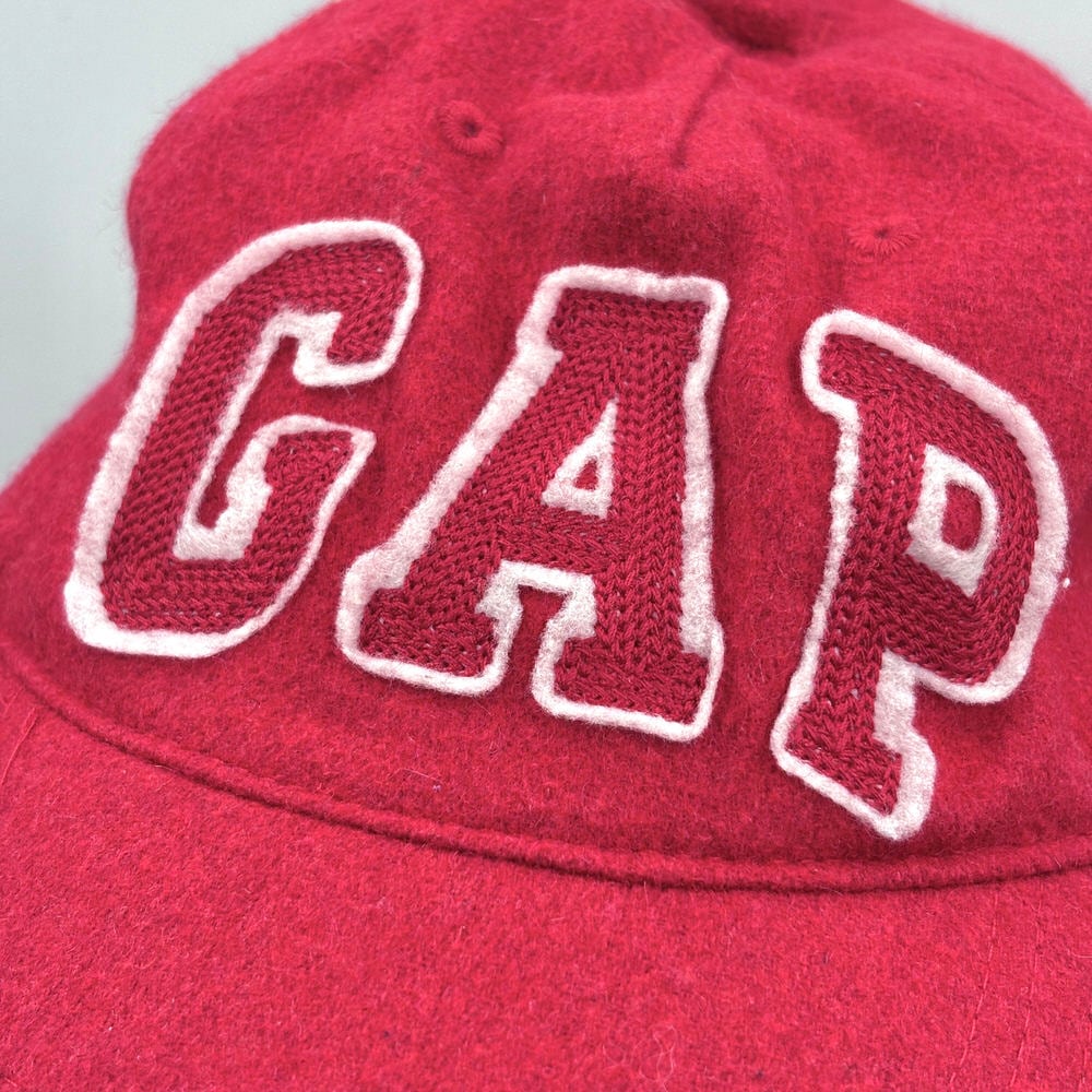 10s GAP ギャップ ビッグロゴ刺繍 ウールブレンド フェルト 6パネル