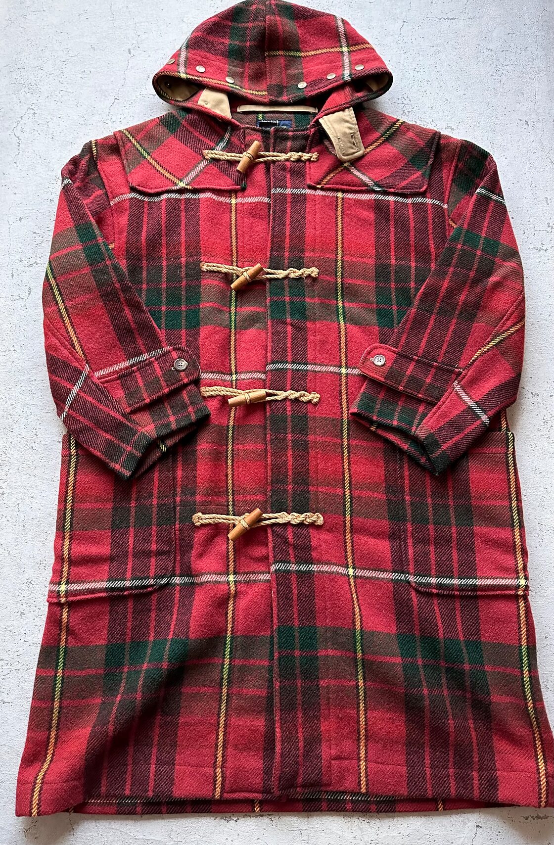 80s-90s USA製 “ RALPH LAUREN ” TARTAN PLAID LONG DUFFLE COAT OLD 