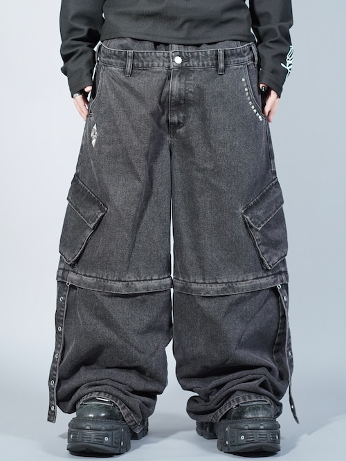 【LOVE KILLER】double west denim cargo pants