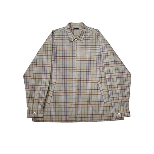 LENO - Cotton Check Zip Shirt Jacket (size-3) ¥14000+tax