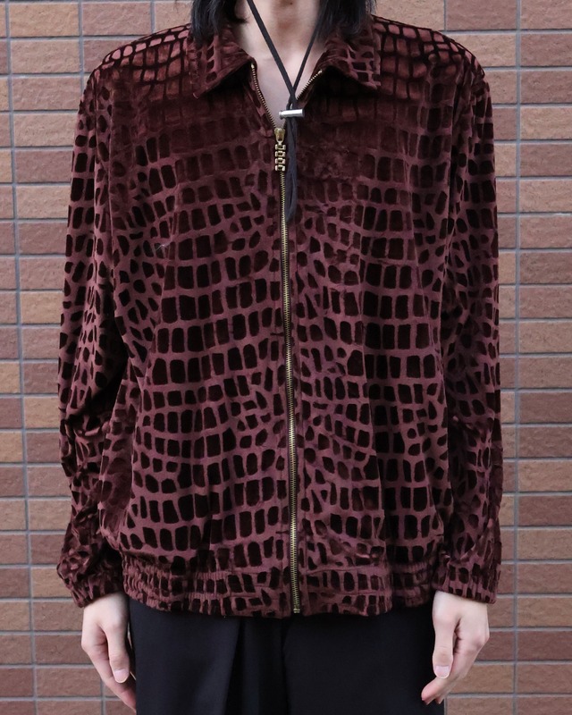 All-over design zip blouson