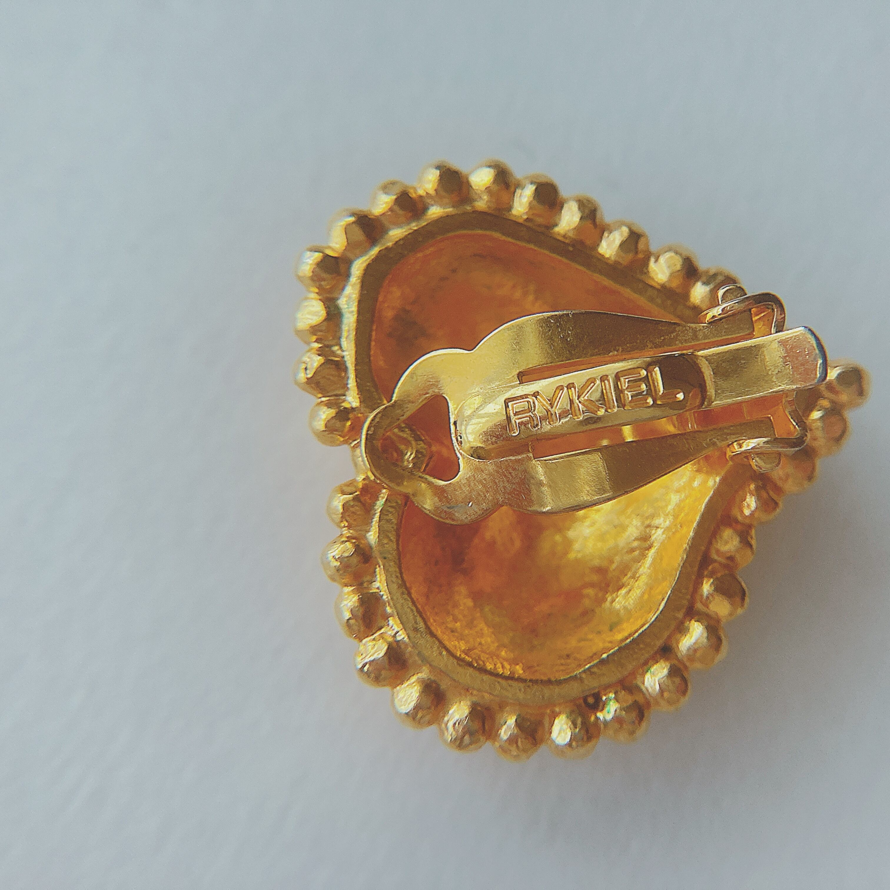 Vintage SONIA REKYEL gold heart earrings ヴィンテージ ソニア