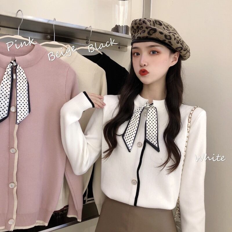 スプリングスタイルトップス リボンセーター 春物 YY-ファッション20442955531