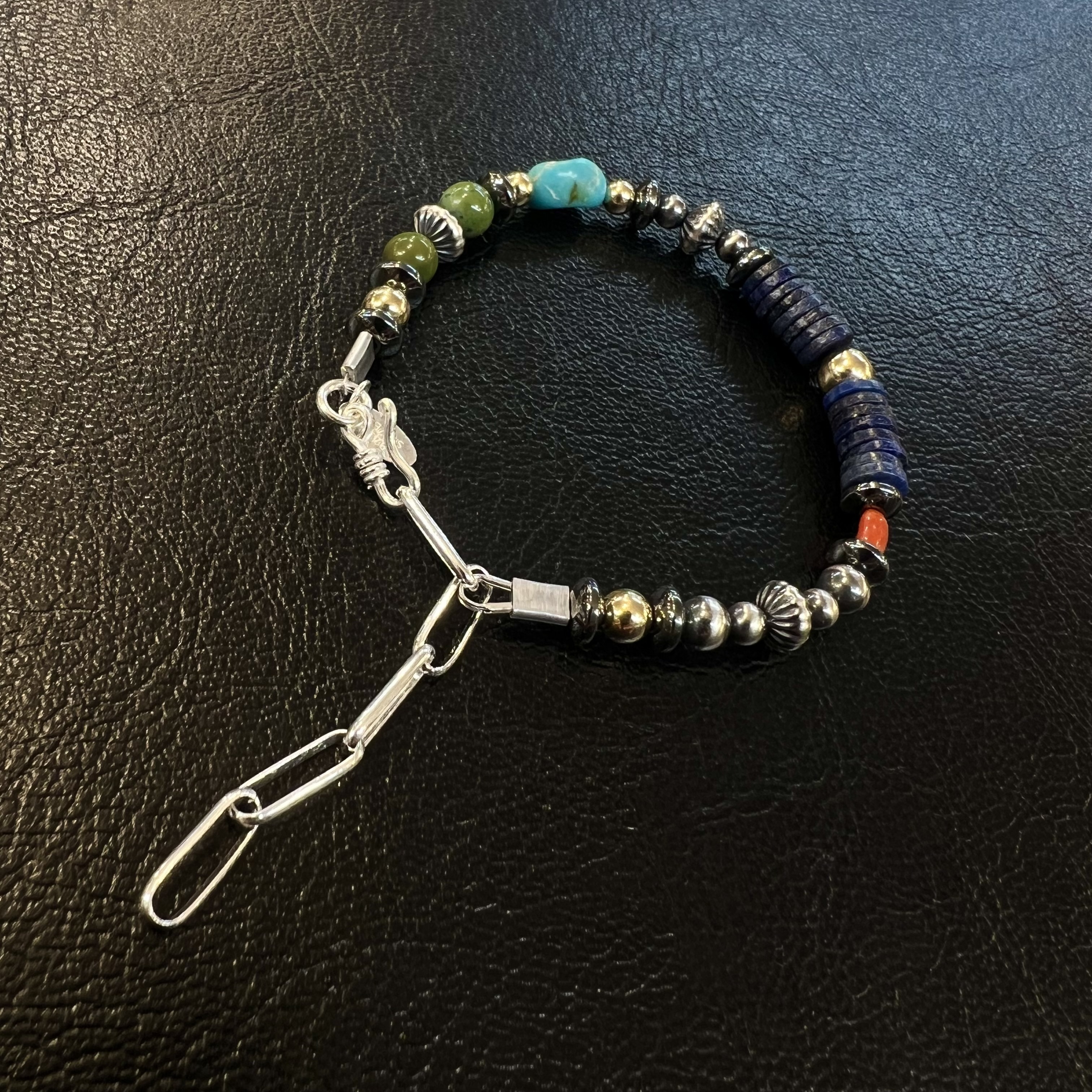 ブライト（Bright）ブレスレット（Wave Lapis Lazuli) 17〜22cm - 2