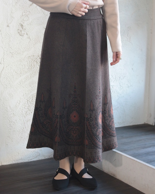 【BouJeloud】柄ニットスカート　(251114)