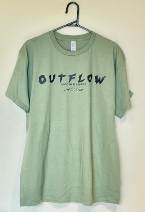 OUTFLOW x Hirotton T-shirt   color /Military green　