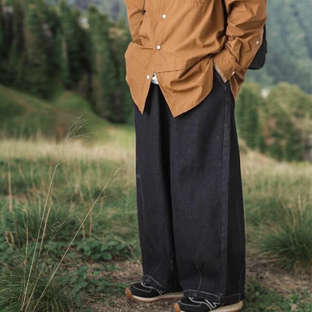 Straight denim pants -2col- A0151