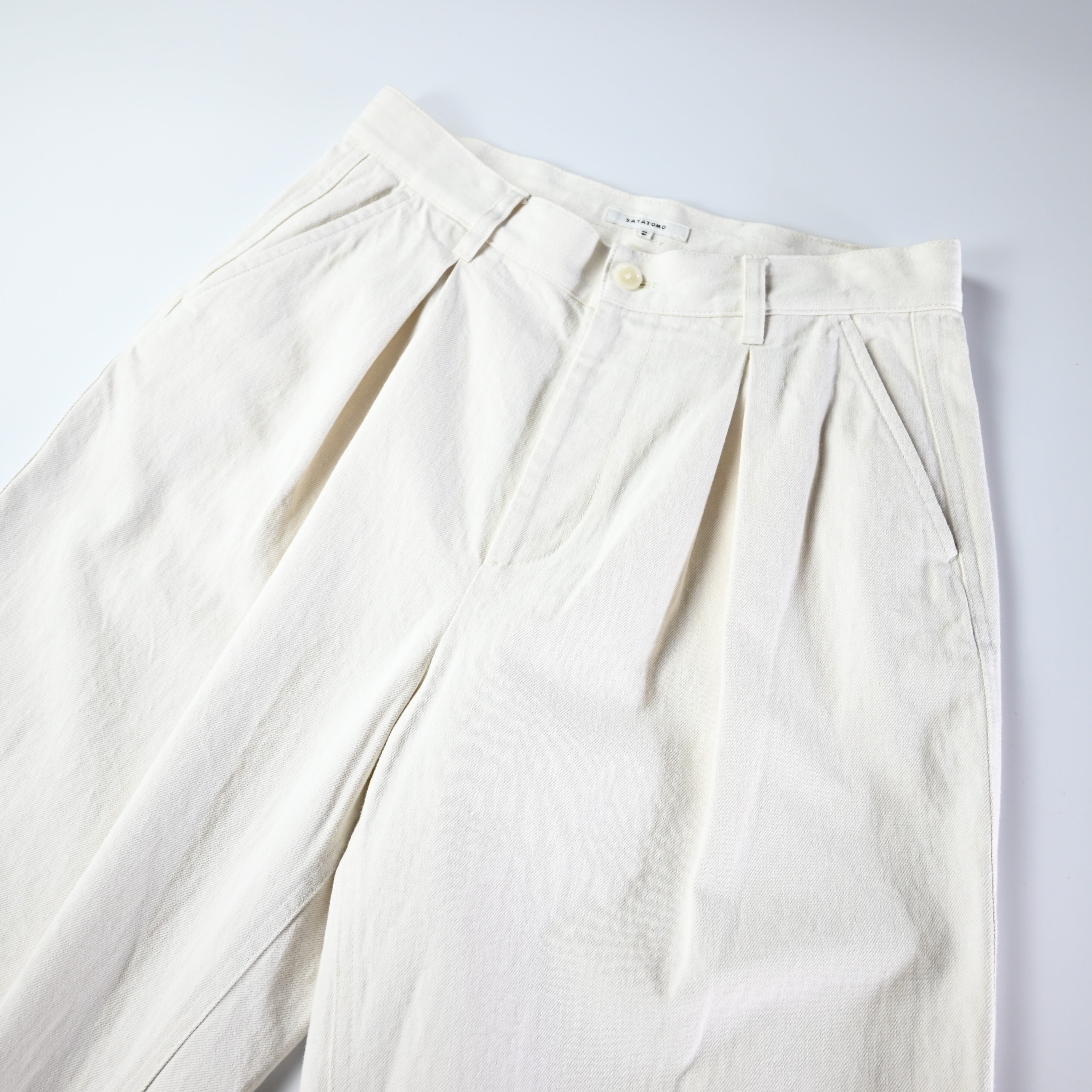 SAYATOMO / 2-Tack Cutoff Wide Denim Pants | GANKO