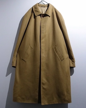 EURO Camel Beige Cashmere 100% Long Balmacaan Coat