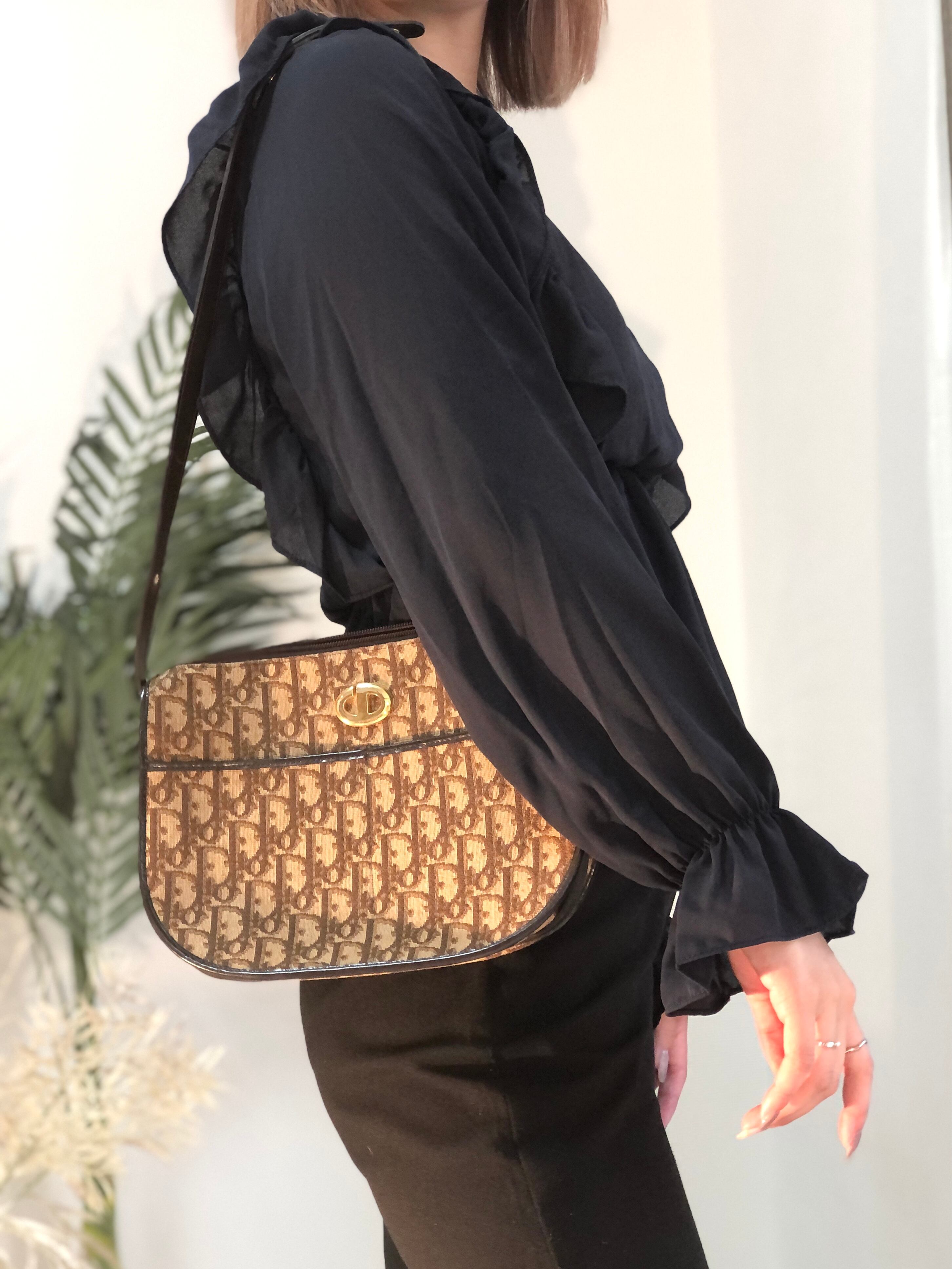 Christian Dior ディオール トロッター CD金具 ジャガード レザー