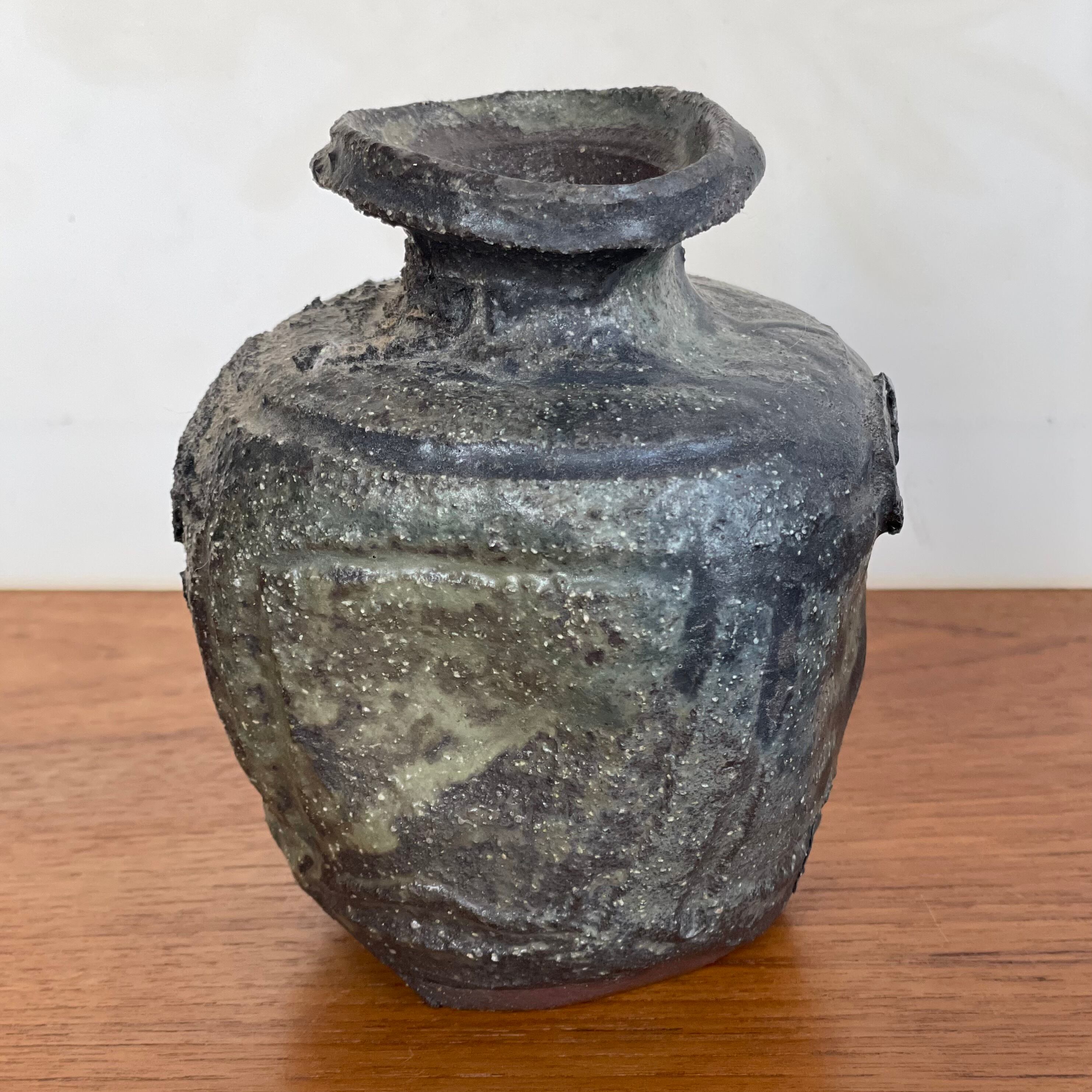 NO341 スリップウェア　花瓶　民芸　刻印あり NO341 スリップウェア 花瓶 民芸 刻印あり NO341 スリップウェア 花瓶