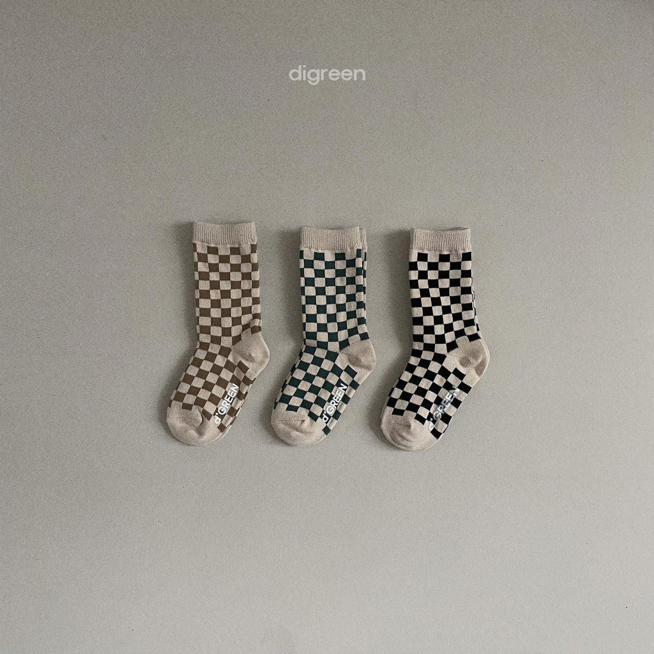 checkerboard socks【digreen】※3月中旬発送予定