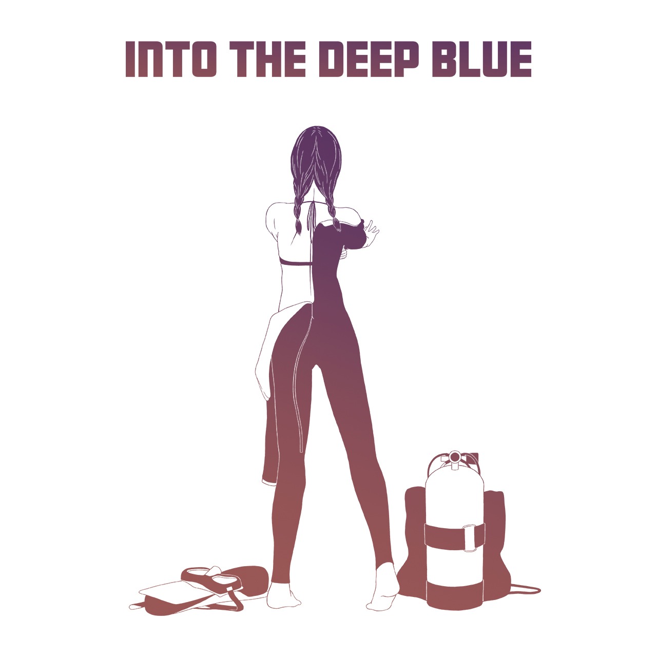INTO THE DEEP BLUE-Tシャツ・レディース(ホワイト) - 3