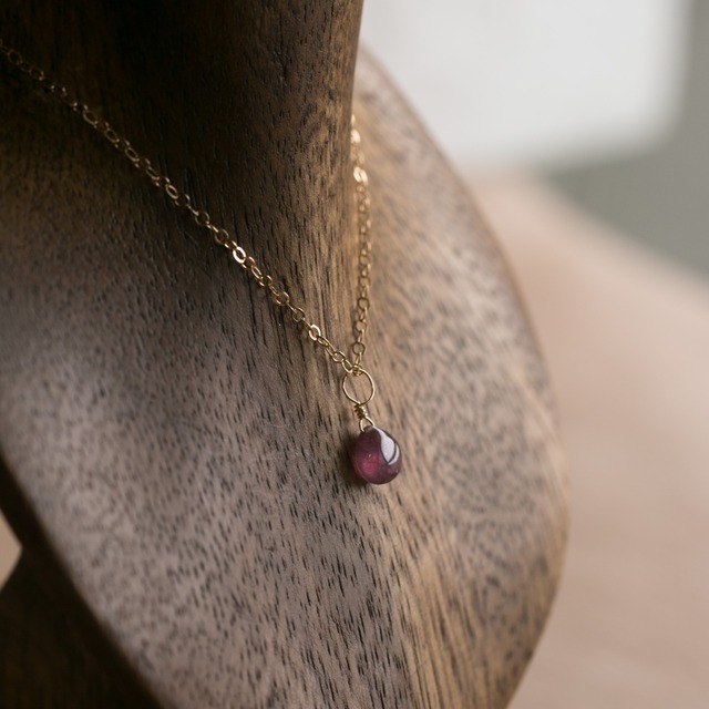 レア☆ピンクサファイアハートAAA★一粒ペンダント☆